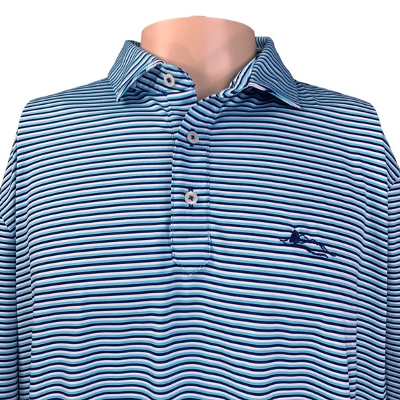 STITCH XL Golf Polo Stripe Breathable Moisture Wicking Antimicrobial - Picture 5 of 11